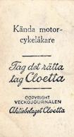 1930-33 Cloetta Ross Sportserie #70 Gunnar Kalén / Ivar Skeppstedt Back