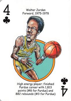 2014 Hero Decks Purdue Boilermakers Basketball & Football Heroes Playing Cards #4♣ Walter Jordan Front