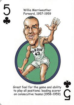 2014 Hero Decks Purdue Boilermakers Basketball & Football Heroes Playing Cards #5♣ Willie Merriweather Front