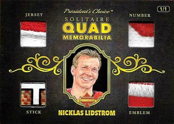 2020 President's Choice Solitaire - Quad Memorabilia #NNO Nicklas Lidstrom Front