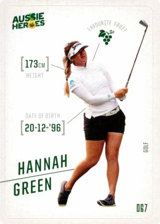 2021 Woolworths Aussie Heroes Stickers #67 Hannah Green Front