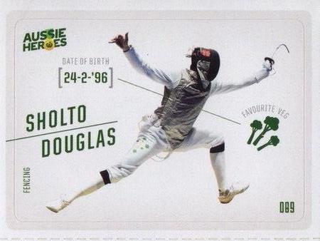 2021 Woolworths Aussie Heroes Stickers #89 Sholto Douglas Front