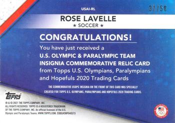 2021 Topps U.S. Olympic & Paralympic Team & Hopefuls - USOC Insignia Commemorative Relics Silver #USAI-RL Rose Lavelle Back