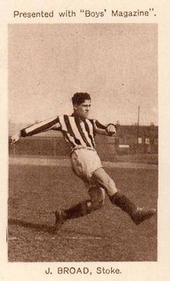 1923 Boys' Magazine Footballers and Sportsmen #NNO Jimmy Broad Front