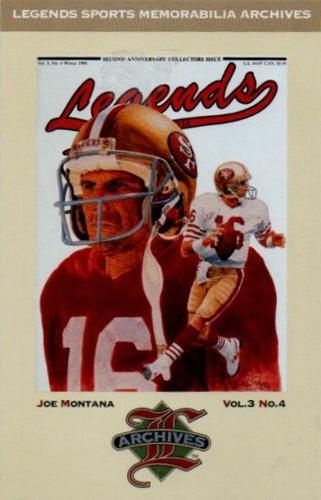 1992-93 Legends Sports Memorabilia Archives Postcards #9 Joe Montana Front