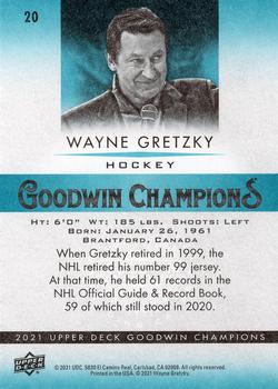 2021 Upper Deck Goodwin Champions - Turquoise #20 Wayne Gretzky Back