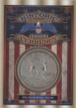 2021 Upper Deck Goodwin Champions - Historic United States Currency Relics #CR-28 1953 Franklin Half Dollar Front