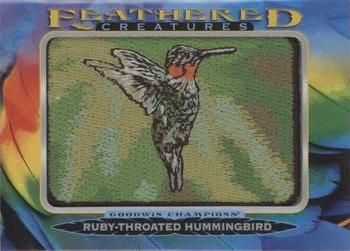 2021 Upper Deck Goodwin Champions - Feathered Creatures Manufactured Patches #FC-72 Ruby-Throated Hummingbird Front
