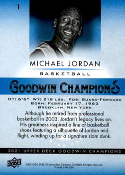2021 Upper Deck Goodwin Champions - Platinum Blue #1 Michael Jordan Back