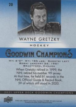 2021 Upper Deck Goodwin Champions - Platinum Blue #20 Wayne Gretzky Back