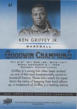 2021 Upper Deck Goodwin Champions - Platinum Blue #47 Ken Griffey Jr. Back