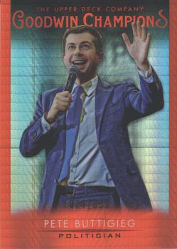 2021 Upper Deck Goodwin Champions - Platinum Orange Prism #22 Pete Buttigieg Front