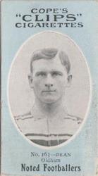 1910 Cope Brothers Noted Footballers #163 Sid Deane Front