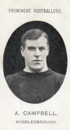 1907 Taddy & Co. Prominent Footballers, Series 1 #NNO Alex Campbell Front