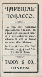 1907 Taddy & Co. Prominent Footballers, Series 1 #NNO Frank Heppinstall Back