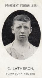 1907 Taddy & Co. Prominent Footballers, Series 1 #NNO Eddie Latheron Front