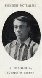 1907 Taddy & Co. Prominent Footballers, Series 1 #NNO James McGuire Front