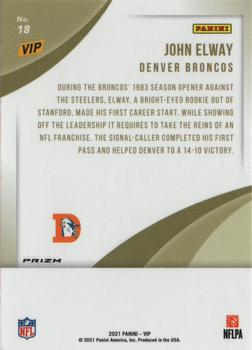 2022 Panini National Convention VIP Gold Pack - Peacock #18 John Elway Back