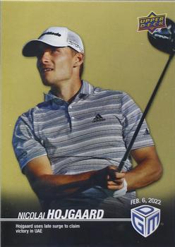 2022 Upper Deck Game Dated Moments - Gold #5 Nicolai Hojgaard Front