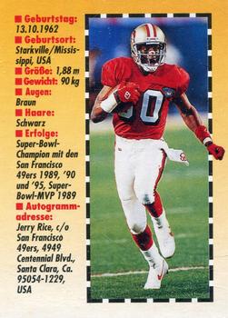 1995 Bravo Sport Magazine 'Champion Cards' #NNO Jerry Rice Back
