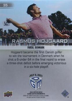 2023 Upper Deck Game Dated Moments #35 Rasmus Hojgaard Back