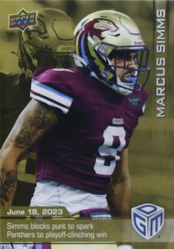 2023 Upper Deck Game Dated Moments - Gold #28 Marcus Simms Front