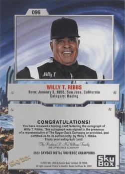 2022 SkyBox Metal Universe Champions - Base Autographs #96 Willy T. Ribbs Back