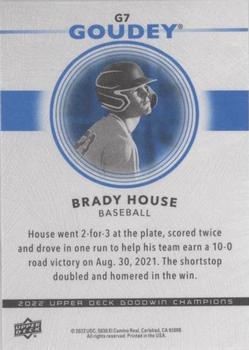 2022 Upper Deck Goodwin Champions - Goudey Royal Blue #G7 Brady House Back