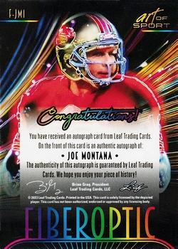 2023 Leaf Art of Sport - FiberOptic Bronze #F-JM1 Joe Montana Back