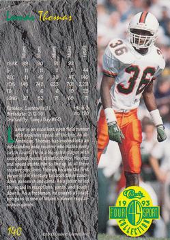 1993 Classic Four Sport #140 Lamar Thomas Back