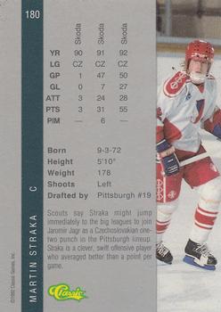 1992 Classic Four Sport - Gold #180 Martin Straka Back