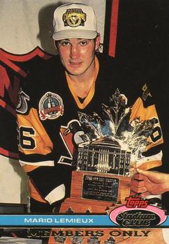 1991 Stadium Club Members Only #NNO Mario Lemieux Front