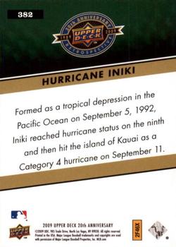 2009 Upper Deck 20th Anniversary #382 Hurricane Iniki Back