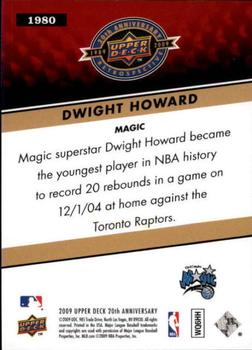 2009 Upper Deck 20th Anniversary #1980 Dwight Howard Back