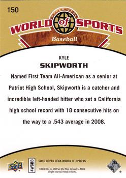 2010 Upper Deck World of Sports #150 Kyle Skipworth Back