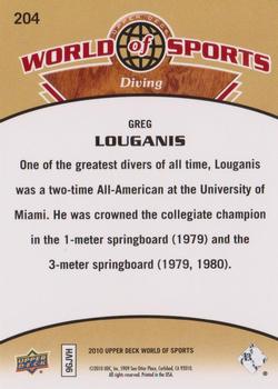 2010 Upper Deck World of Sports #204 Greg Louganis Back