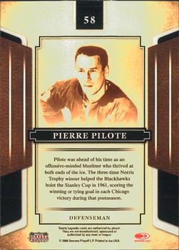 2008 Donruss Sports Legends #58 Pierre Pilote Back