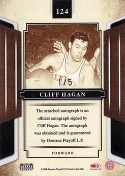 2008 Donruss Sports Legends - Signatures Mirror Emerald #124 Cliff Hagan Back