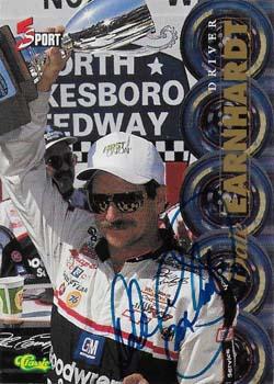 1995-96 Classic Five Sport Signings - Autographs #NNO Dale Earnhardt Front