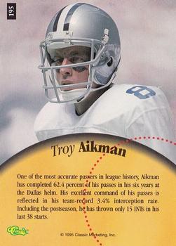 1995 Classic Five Sport - Printer's Proofs #195 Troy Aikman Back