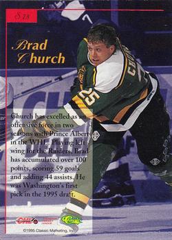 1995-96 Classic Five Sport Signings #S78 Brad Church Back