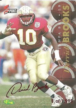 1995-96 Classic Five Sport Signings - Red Signature #S50 Derrick Brooks Front