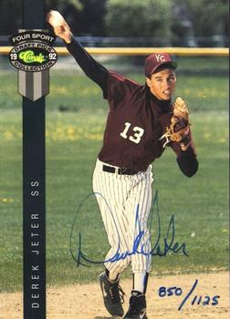 1992 Classic Four Sport - Autographs #NNO Derek Jeter Front