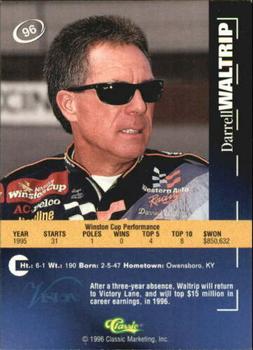 1996 Classic Visions Signings #96 Darrell Waltrip Back