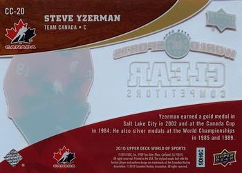 2010 Upper Deck World of Sports - Clear Competitors #CC-20 Steve Yzerman Back