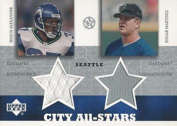 2002-03 UD SuperStars - City All-Stars Dual Jersey #SA/EM-C Shaun Alexander / Edgar Martinez Front