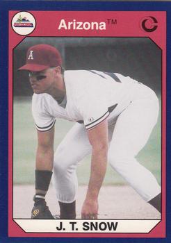 1990 Collegiate Collection Arizona Wildcats #63 J.T. Snow Front