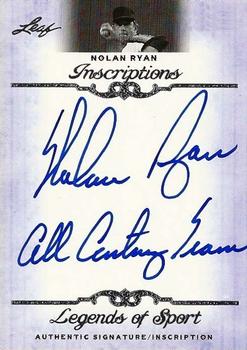 2012 Leaf Inscriptions #INR1 Nolan Ryan Front