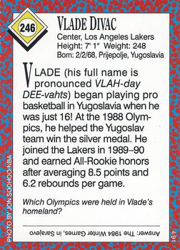 1991 Sports Illustrated for Kids #246 Vlade Divac Back