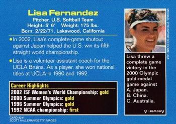 2002 Sports Illustrated for Kids #211 Lisa Fernandez Back
